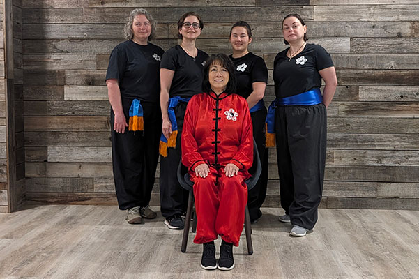 Plum Blossom Tai Chi Airdrie student attending the intermediate level class.